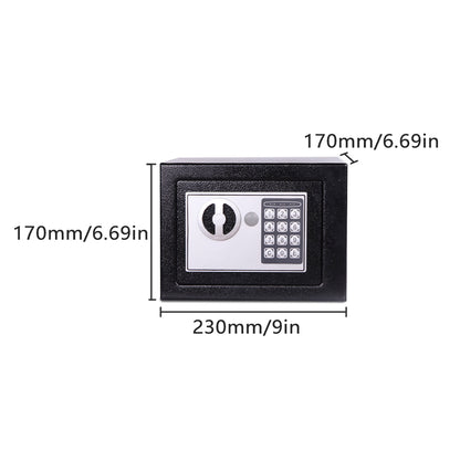 Compact Digital Password Lock Safe Box Sturdy Metal
