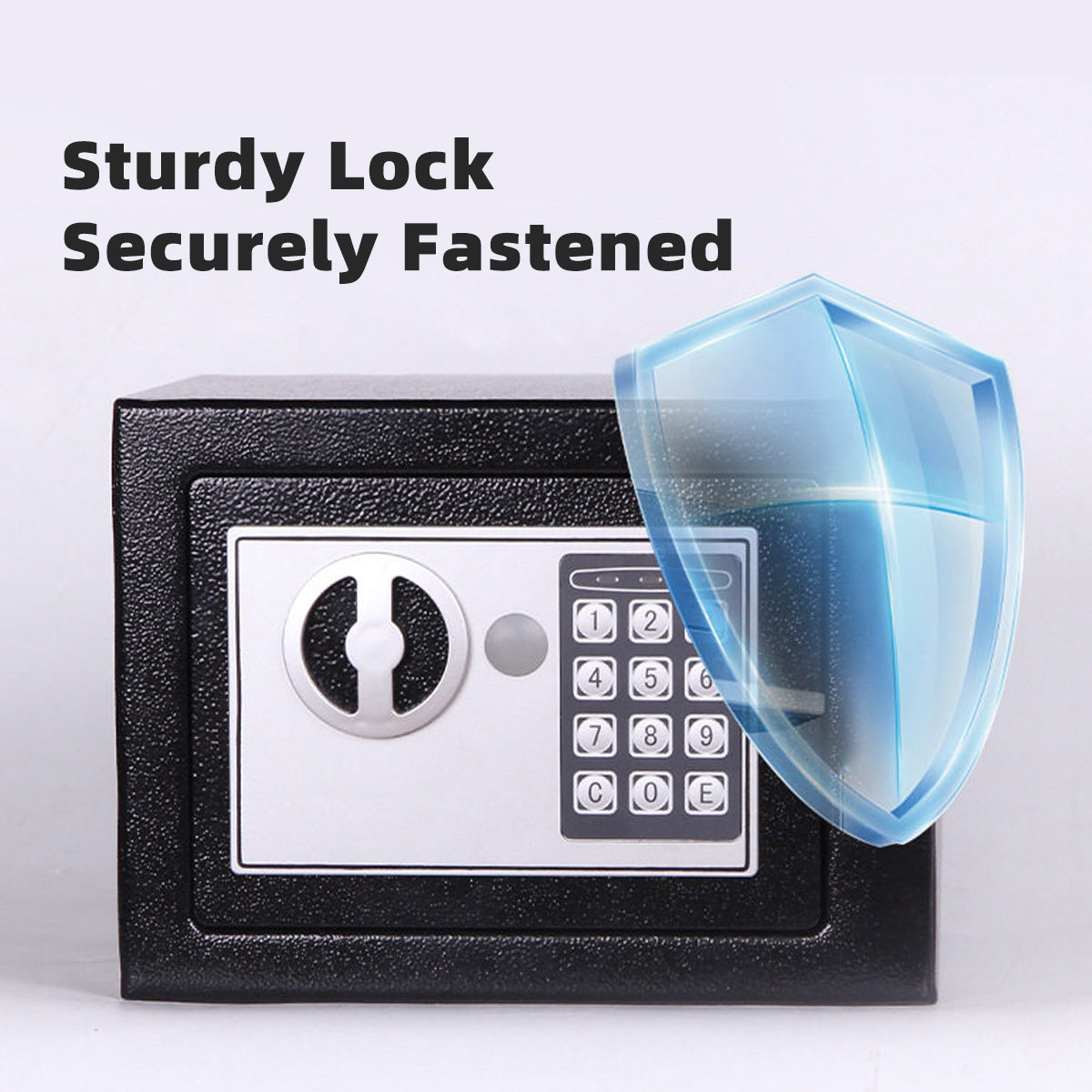 Compact Digital Password Lock Safe Box Sturdy Metal