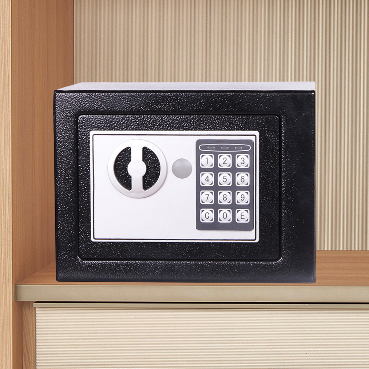 Compact Digital Password Lock Safe Box Sturdy Metal