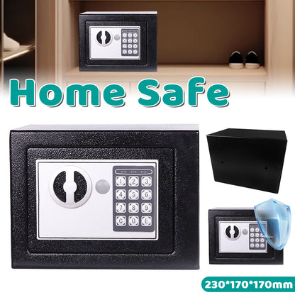 Compact Digital Password Lock Safe Box Sturdy Metal
