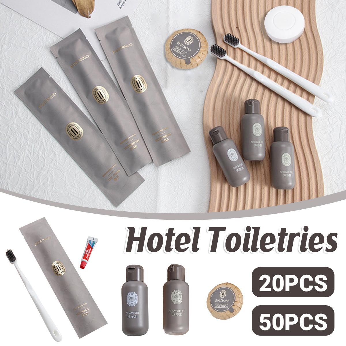 Travel Size Hotel Toiletries Shampoo Soap Disposable Set