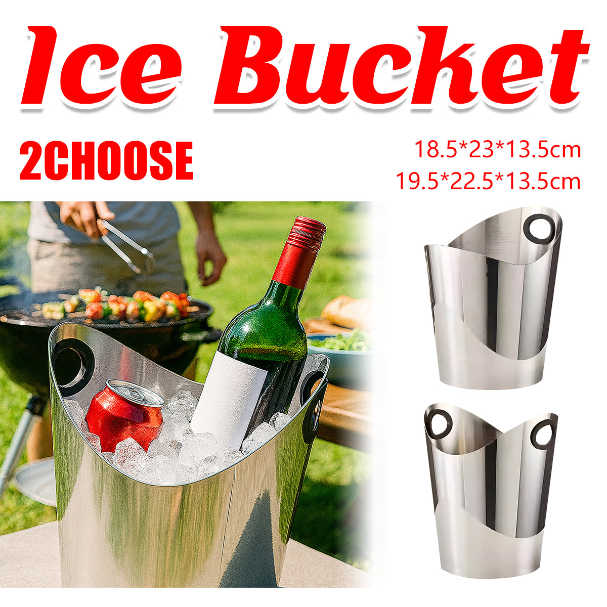 Stainless Steel Ice Bucket for Wine and Champagne Service