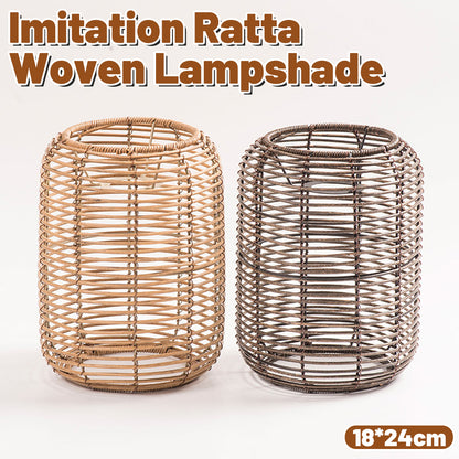Vintage Rattan Woven Pendant Lampshade Boho Ceiling Light
