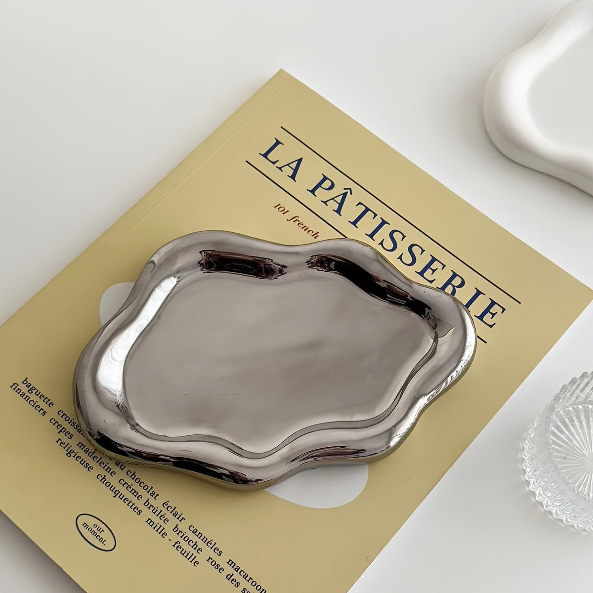 2PCS  Luxury Ceramic Jewelry Display Tray Organizer Plate Storage Large Decor AU