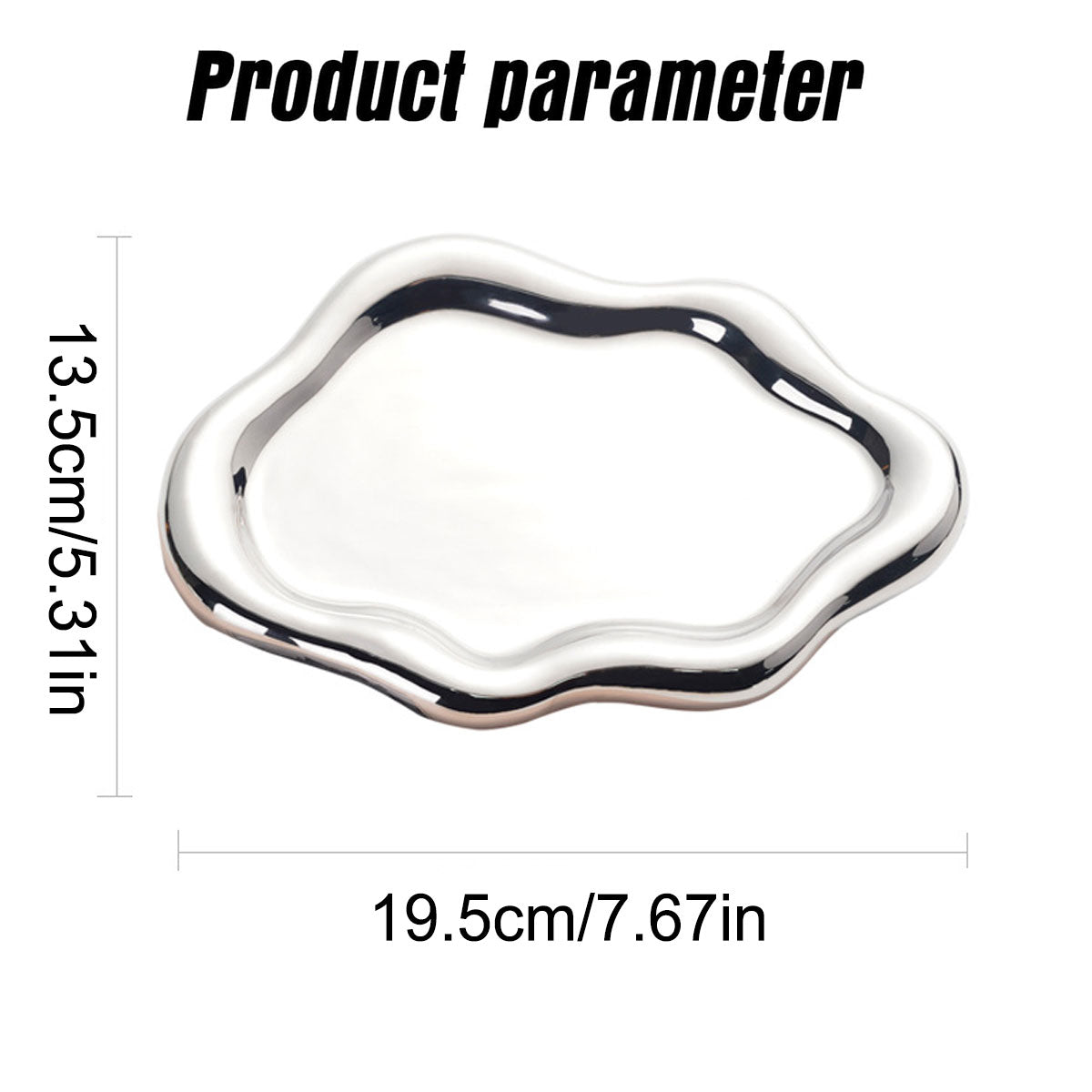 2PCS  Luxury Ceramic Jewelry Display Tray Organizer Plate Storage Large Decor AU