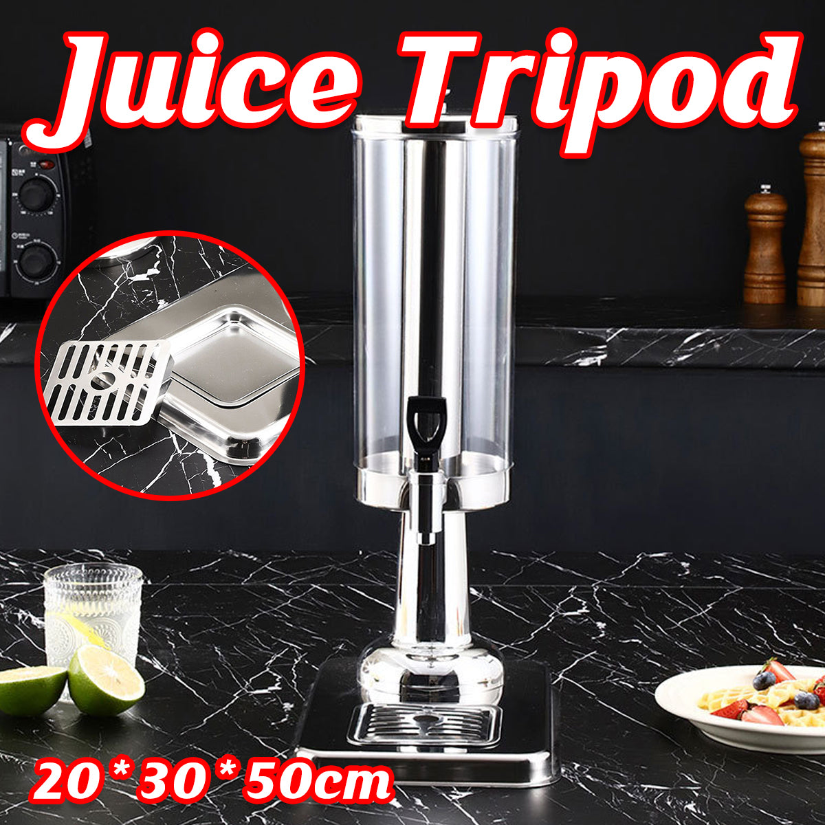 3L Multi Head Juice Dispenser Stainless Steel Cold Hot Beverage Server Machine