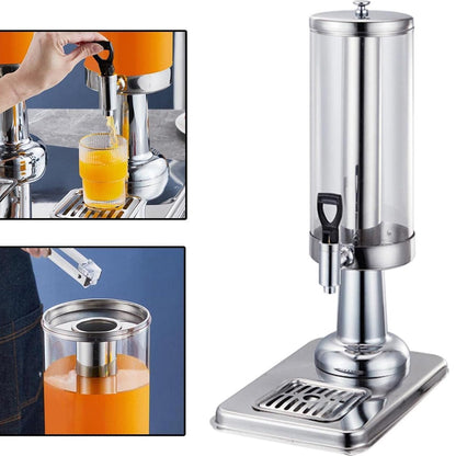 3L Multi Head Juice Dispenser Stainless Steel Cold Hot Beverage Server Machine