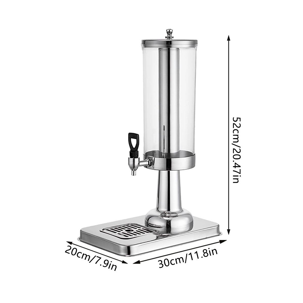 3L Multi Head Juice Dispenser Stainless Steel Cold Hot Beverage Server Machine