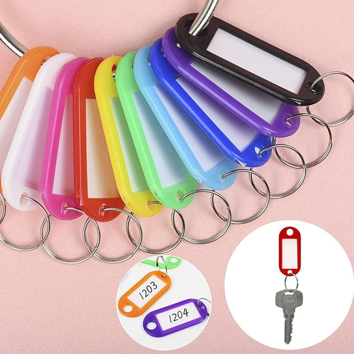 50 Pcs Key Tags with Writable Label Inserts