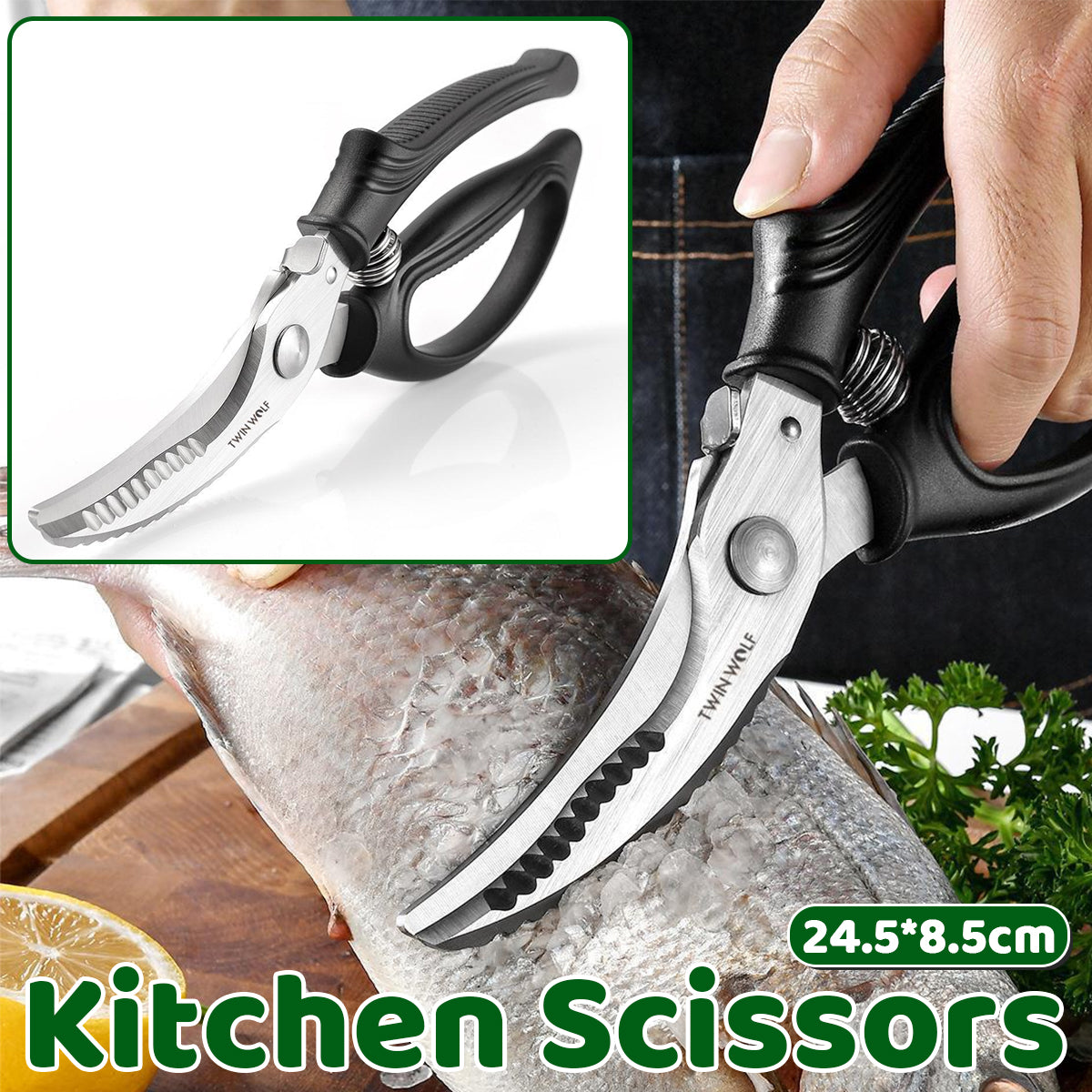 Kitchen Scissors Shears Multi-Purpose Stainless Steel Sharp Chicken Bone
