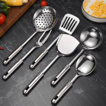 Stainless Steel Thickened 7PC Kitchen Utensils Set Heat Resistant Cooking Tools