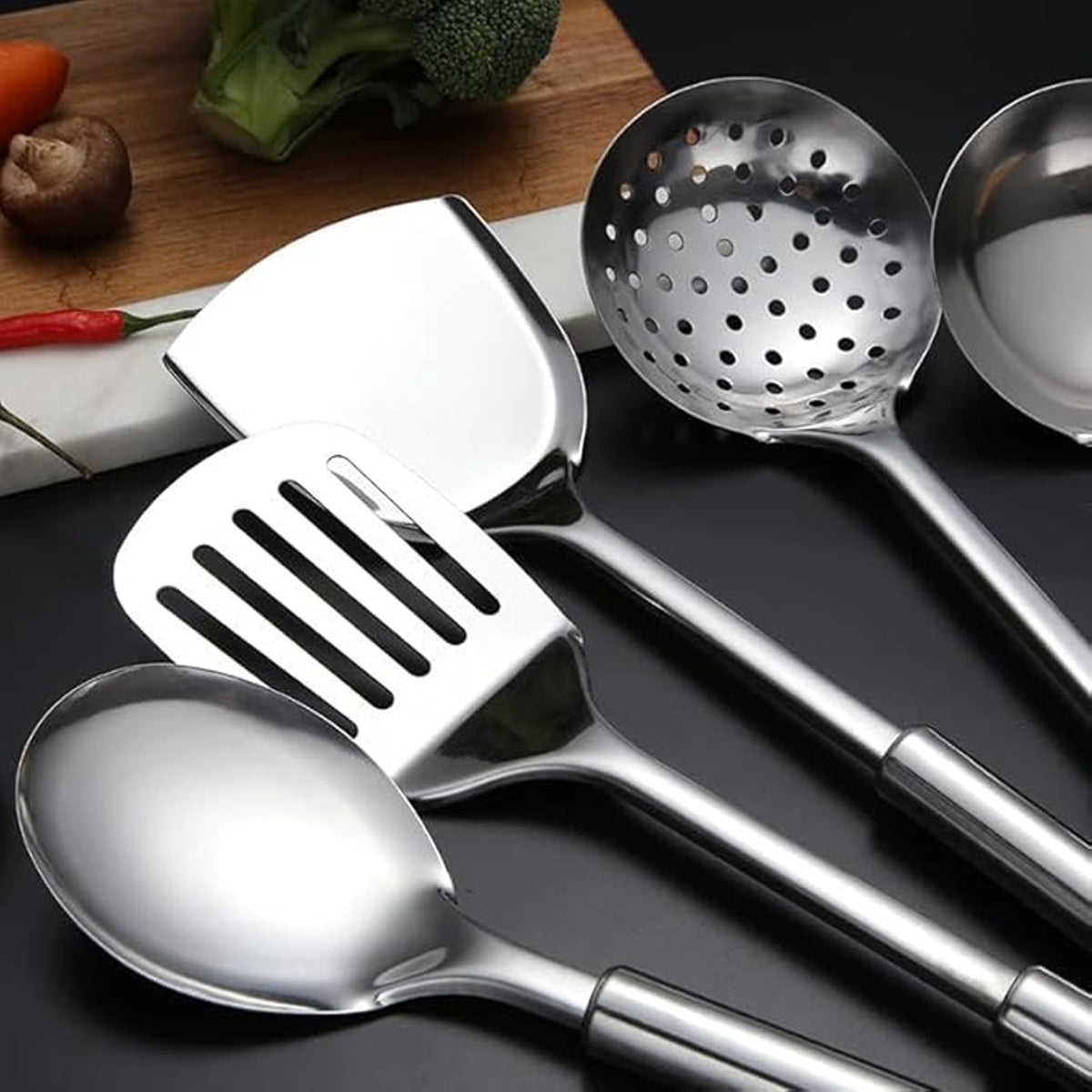Stainless Steel Thickened 7PC Kitchen Utensils Set Heat Resistant Cooking Tools
