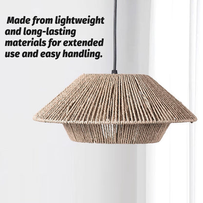 Hand Woven Paper Rope Lampshade Vintage Pendant Cover
