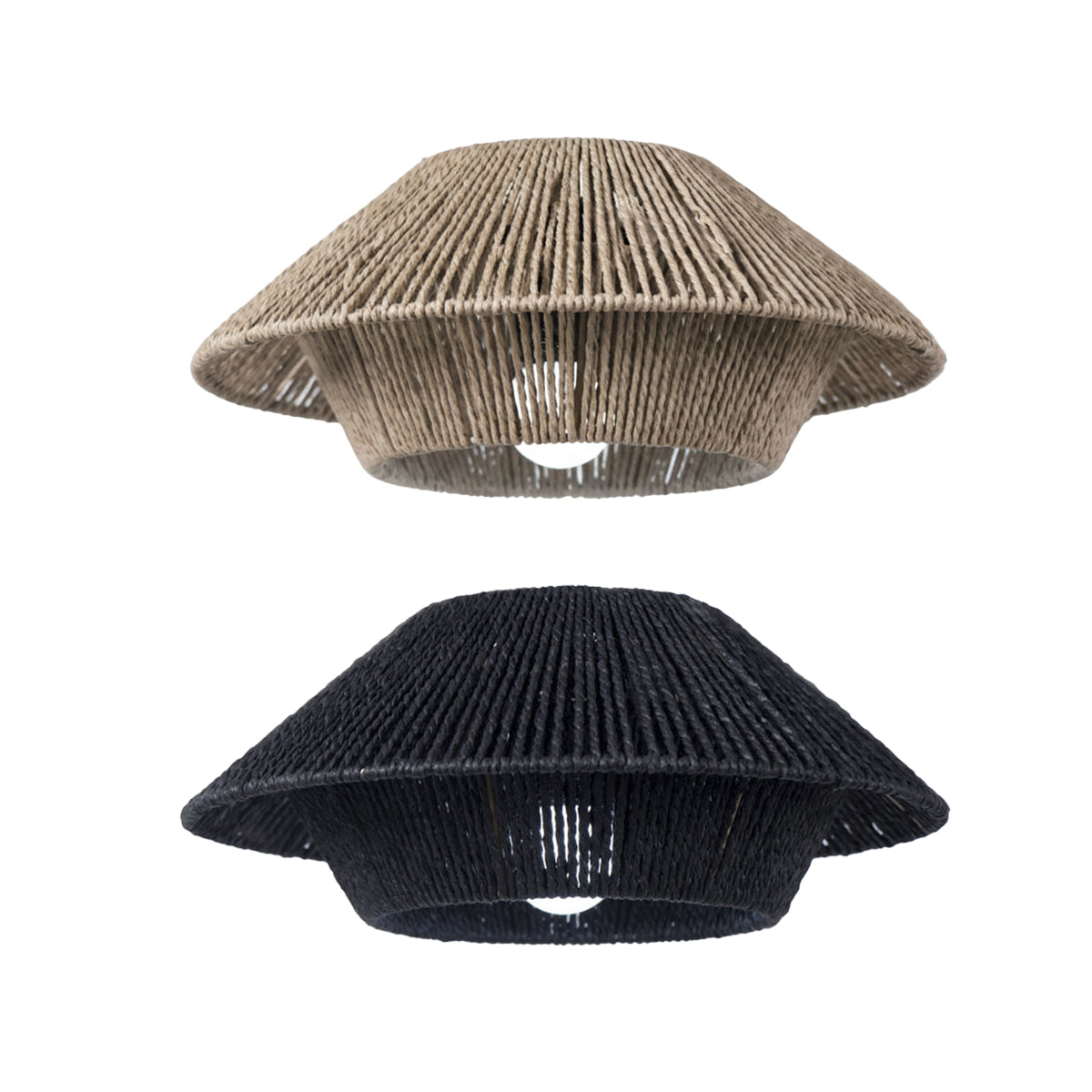 Hand Woven Paper Rope Lampshade Vintage Pendant Cover