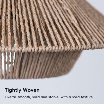 Hand Woven Paper Rope Lampshade Vintage Pendant Cover