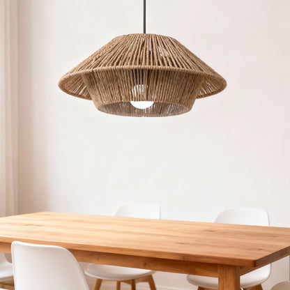 Hand Woven Paper Rope Lampshade Vintage Pendant Cover