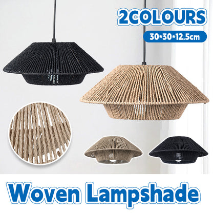 Hand Woven Paper Rope Lampshade Vintage Pendant Cover