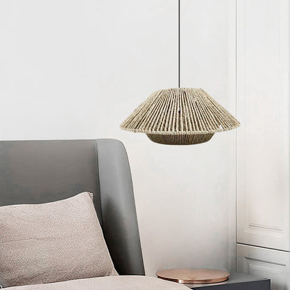 Hand Woven Paper Rope Lampshade Vintage Pendant Cover