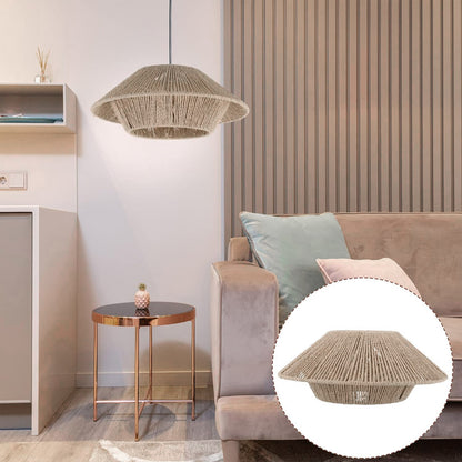 Hand Woven Paper Rope Lampshade Vintage Pendant Cover