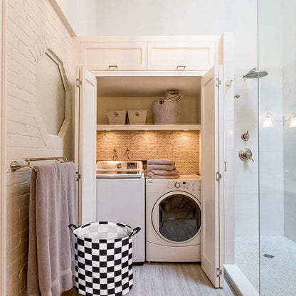 Foldable Waterproof Laundry Basket with Reinforced Handles