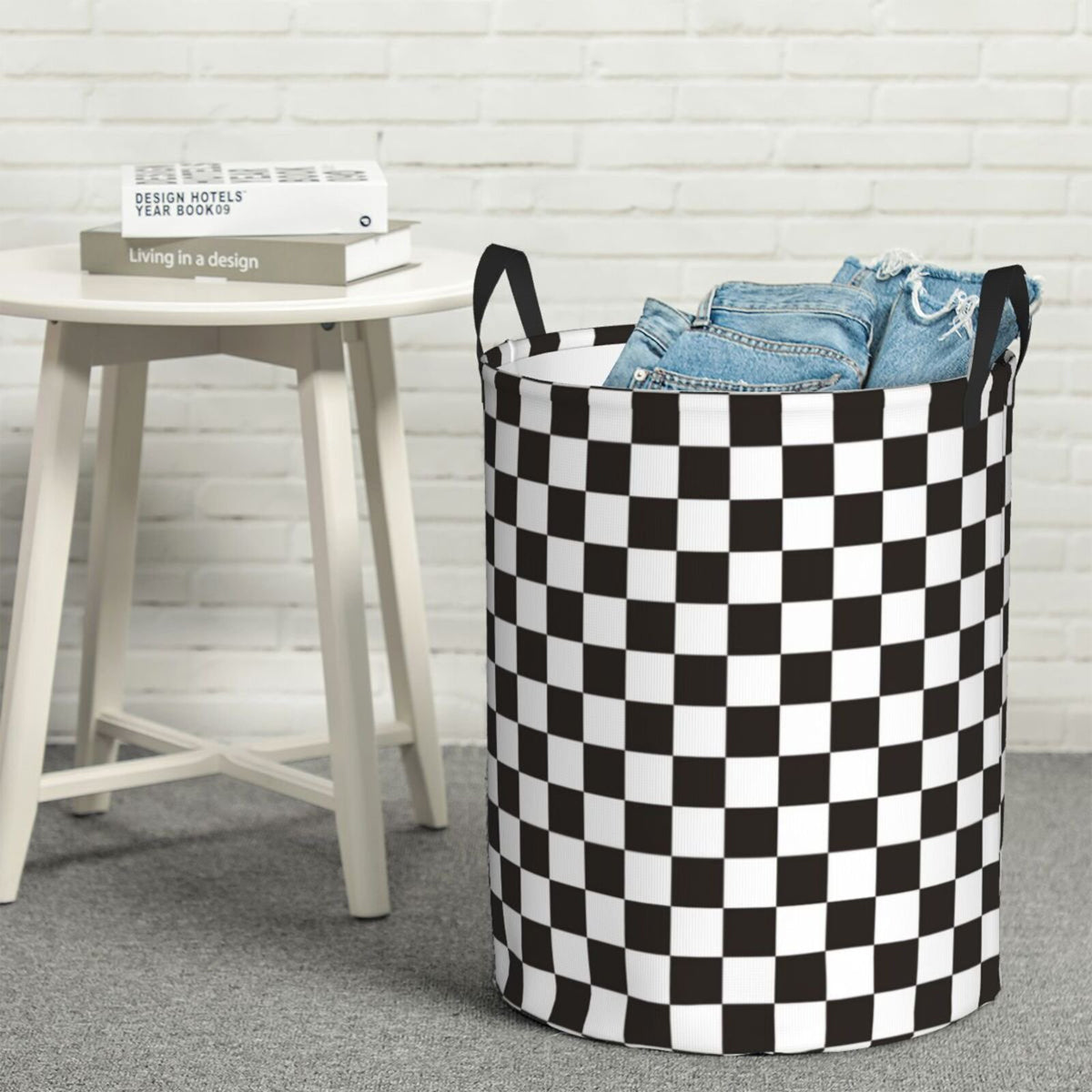 Foldable Waterproof Laundry Basket with Reinforced Handles