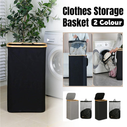 Laundry Basket Large with Lid and Removable Washable Inner Bag