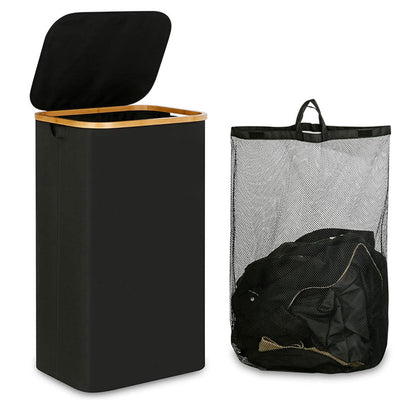 Laundry Basket Large with Lid and Removable Washable Inner Bag