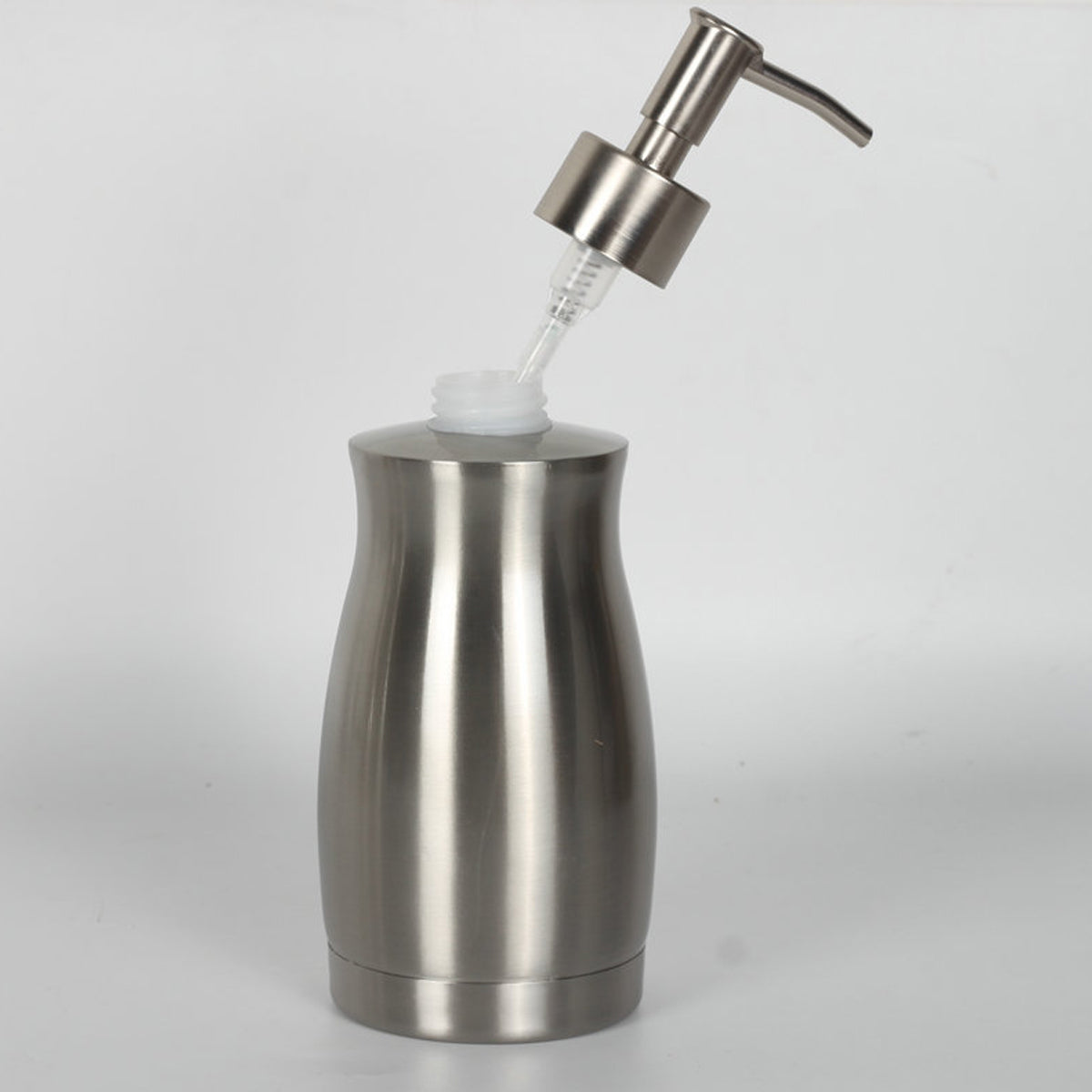 304 Household Stainless Steel Liquid Soap Lotion Shampoo Dispenser Bottle 400ML