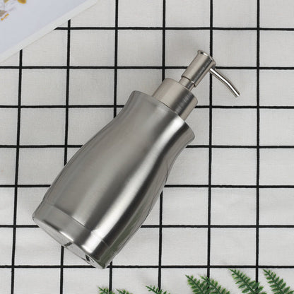 304 Household Stainless Steel Liquid Soap Lotion Shampoo Dispenser Bottle 400ML