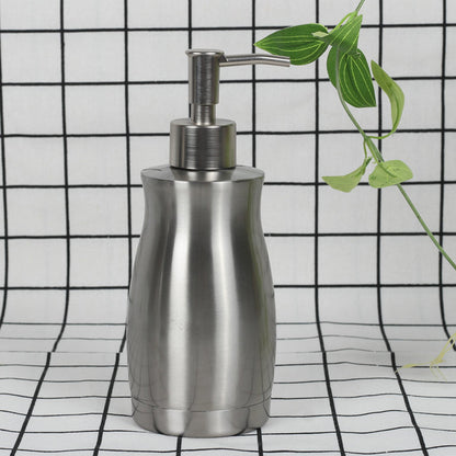 304 Household Stainless Steel Liquid Soap Lotion Shampoo Dispenser Bottle 400ML