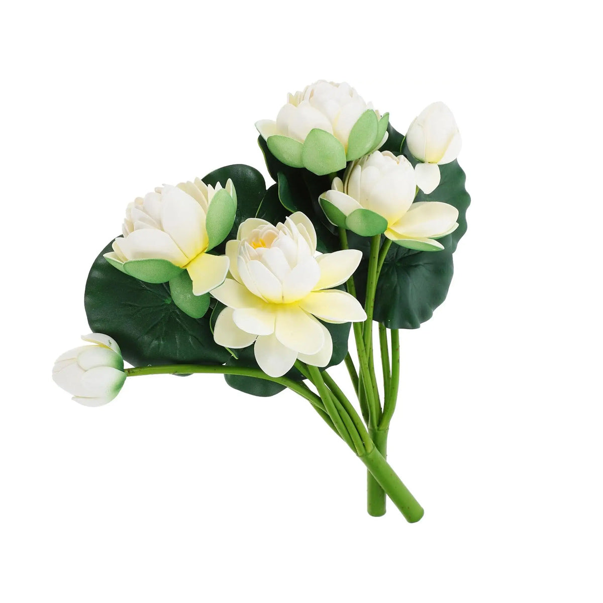 2PCS Simulation Lotus Flower  Water Lily Decoration EVA Small Artificial Plant