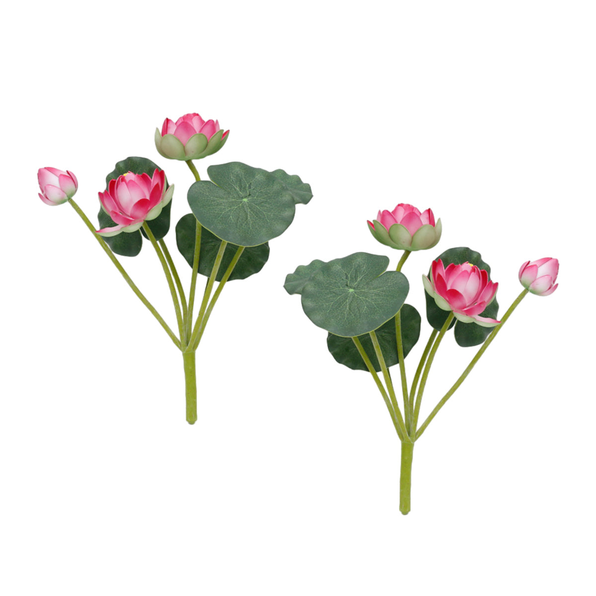 2PCS Simulation Lotus Flower  Water Lily Decoration EVA Small Artificial Plant