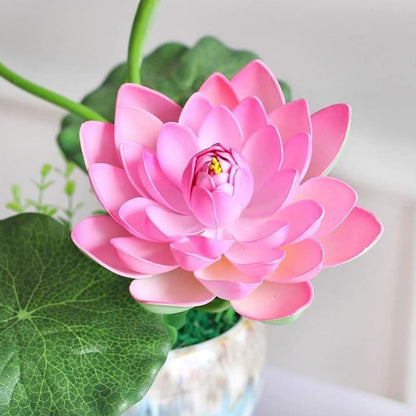 2PCS Simulation Lotus Flower  Water Lily Decoration EVA Small Artificial Plant