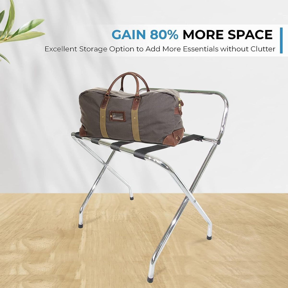 Stainless Steel Foldable Luggage Rack for Guest Rooms