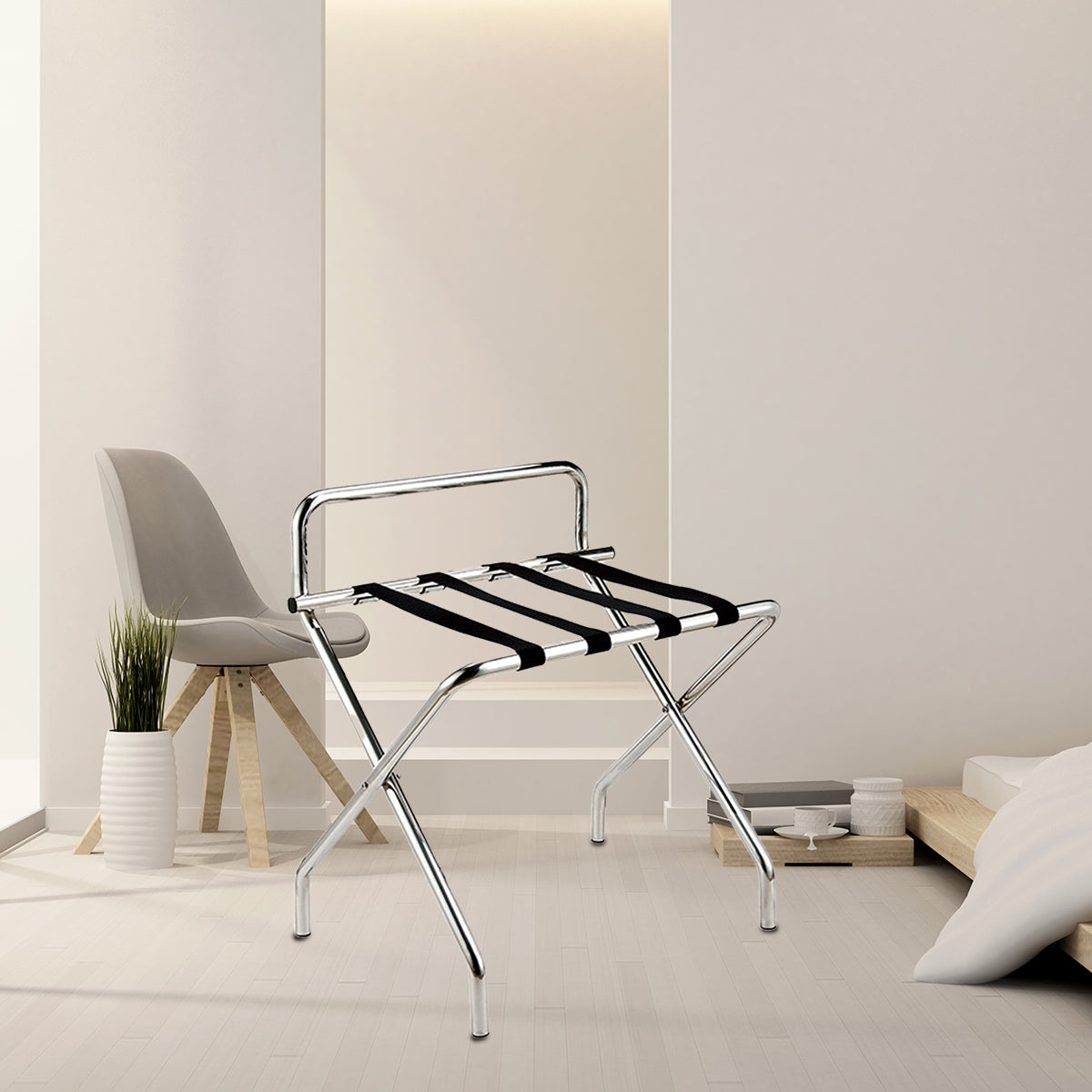 Stainless Steel Foldable Luggage Rack for Guest Rooms