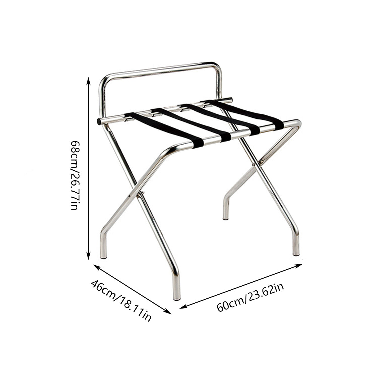 Stainless Steel Foldable Luggage Rack for Guest Rooms