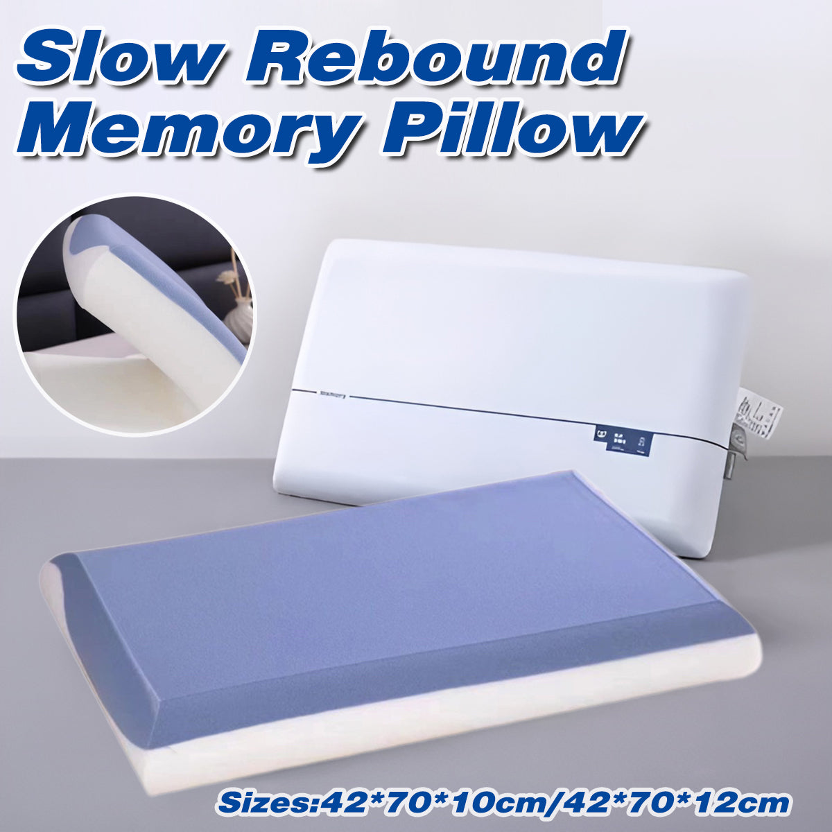 Slow Rebound Memory Foam Pillow Neck Support Hotel Sleep Cushion Comfort Pillow