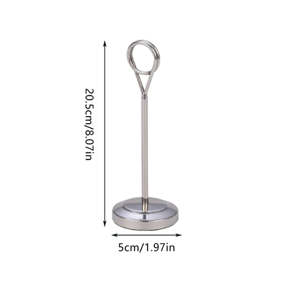 4PCS Stainless Steel Table Card Holders Wedding Restaurant Menu Stand Display