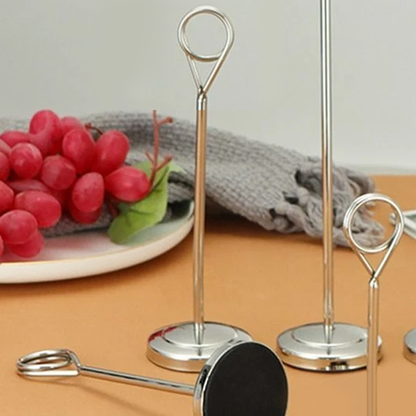 4PCS Stainless Steel Table Card Holders Wedding Restaurant Menu Stand Display