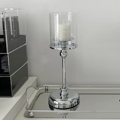 Metal Glass Candlestick Holder Decorative Table Ornaments Modern Home Decor