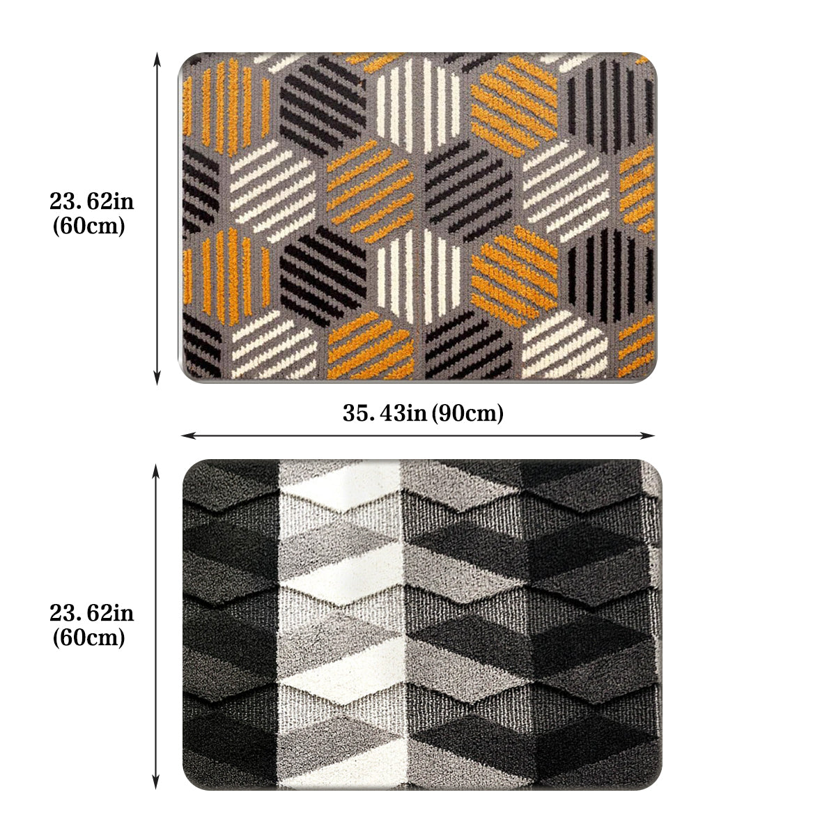 Non-Slip Entryway Carpet with Anti-Slip TPR Backing