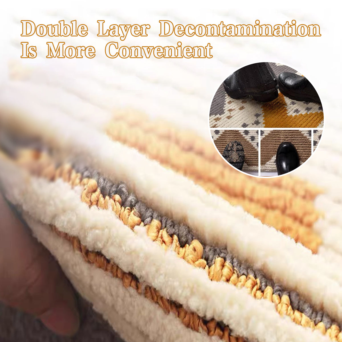 Non-Slip Entryway Carpet with Anti-Slip TPR Backing