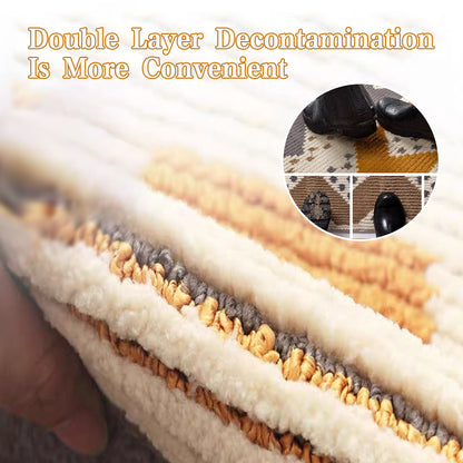 Non-Slip Entryway Carpet with Anti-Slip TPR Backing