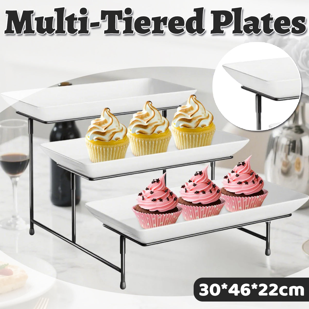 3 Tier Food Grade Dessert Display Stand for Party Wedding