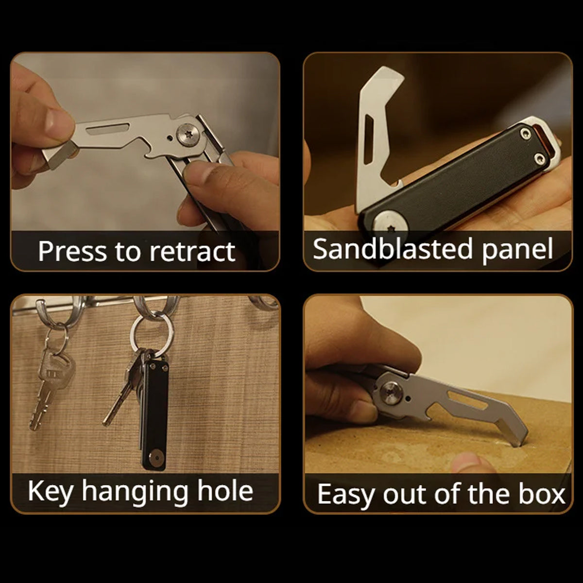 Multifunctional Folding Knife Case Opener Portable Bottle Opener EDC Tool Kit
