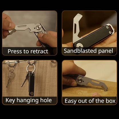 Multifunctional Folding Knife Case Opener Portable Bottle Opener EDC Tool Kit