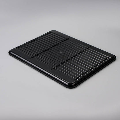 12 Pcs Rectangular PP Plastic Serving Tray Set Black