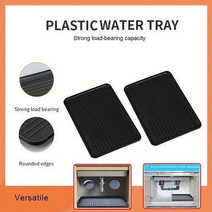 12 Pcs Rectangular PP Plastic Serving Tray Set Black