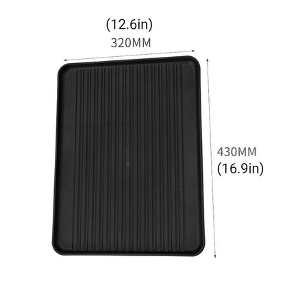 12 Pcs Rectangular PP Plastic Serving Tray Set Black