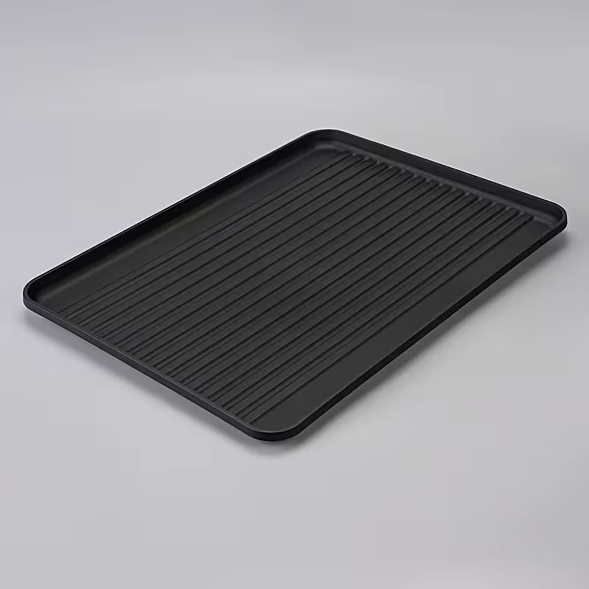 12 Pcs Rectangular PP Plastic Serving Tray Set Black